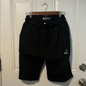 Kangol Men's Fleece Athletic Black Shorts